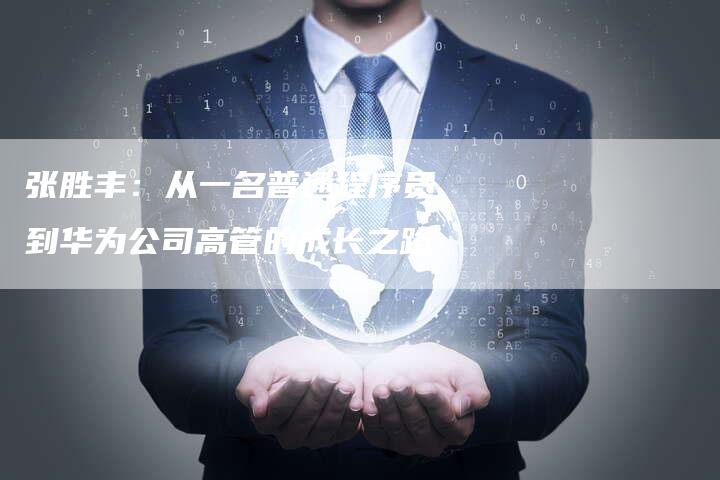 张胜丰：从一名普通程序员到华为公司高管的成长之路